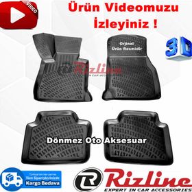 Rizline Bmw E90 3 Serisi Sedan 2005 2013 Siyah 3D Havuzlu Paspas