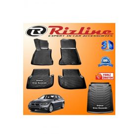 Rizline BMW F10 5 Serisi 2013-2020 Arası 3D Havuzlu Paspas + 3D Bagaj Havuzu
