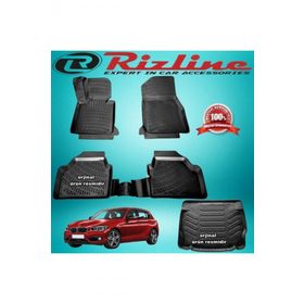 Rizline BMW F20 1 Serisi 3D Paspas + 3D Bagaj Havuzu 2011-2015 Arası Siyah Set