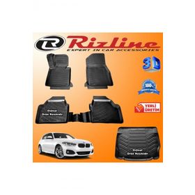 Rizline BMW F20 1 Serisi 3D Paspas + 3D Bagaj Havuzu 2018 Sonrası Siyah Set