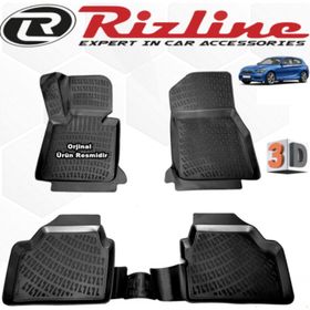 Rizline BMW F20 Siyah 1 Serisi 2018 Sonrasi 3D Havuzlu Paspas