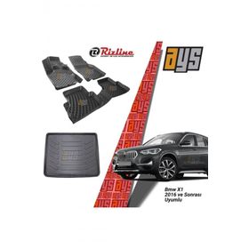 Rizline BMW X1 2016 Sonrası 3D Havuzlu Paspas + Bagaj Havuzu