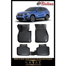 Rizline Bmw X1 2021 Model Siyah 3D Havuzlu Paspas