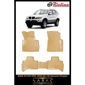 Rizline BMW X5 E53 2002 Model BEJ 3D Havuzlu Paspas