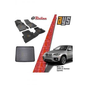 Rizline BMW X6 2008 Sonrası 3D Havuzlu Paspas + Bagaj Havuzu