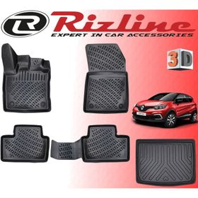 Rizline Captur 2021 Sonrası 3D Paspas + Alt Bagaj Havuzu