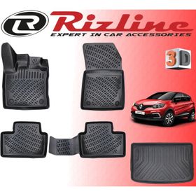 Rizline Captur 2021 Sonrası 3D Paspas + Üst Bagaj Havuzu