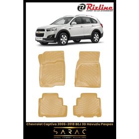 Rizline Chevrolet Captiva 2009 Model Bej 3D Havuzlu Paspas