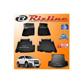 Rizline Chevrolet Captiva 3D Paspas + 3D Bagaj Havuzu 2007-2015 Arası Siyah Set