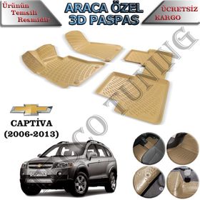 Rizline Chevrolet Captiva SUV Bej 3D Havuzlu Paspas