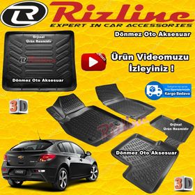 Rizline Chevrolet Cruze HB 2011 Sonrası 3D Paspas Bagaj Havuzu