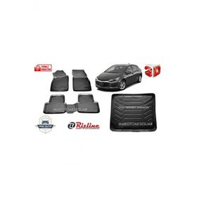 Rizline Chevrolet Cruze HB 2015 Sonrası 3D Paspas + Bagaj Havuzu Set