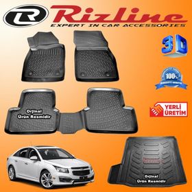 Rizline Chevrolet Cruze Sedan 2009 Sonrası 3D Paspas Bagaj Havuzu