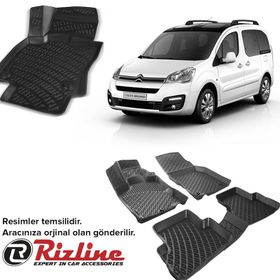 Rizline Citroen Berlingo 110 HP 2009 Sonrası 3D Siyah Havuzlu Paspas