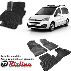 Rizline Citroen Berlingo 110 HP 2009 Sonrası 3D Siyah Havuzlu Paspas