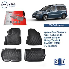 Rizline Citroen Berlingo 2007 Model 3D Havuzlu Paspas