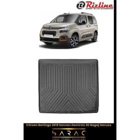 Rizline Citroen Berlingo 2021 Demirsiz Siyah 3D Bagaj Havuzu
