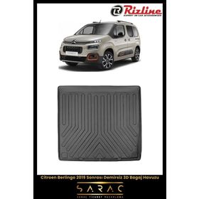 Rizline Citroen Berlingo 2021 Demirsiz Siyah 3D Bagaj Havuzu