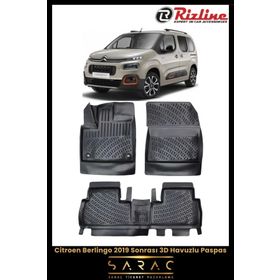 Rizline Citroen Berlingo 2021 Model 3D Havuzlu Paspas