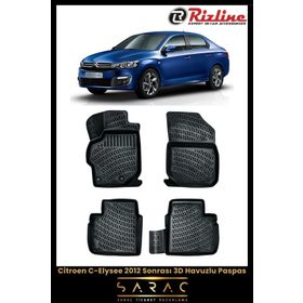Rizline Citroen C-Elysee 2012 Model 3D Havuzlu Paspas