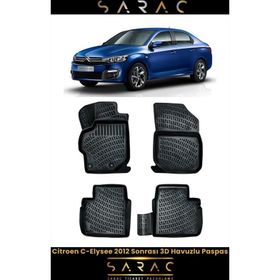 Rizline Citroen C-Elysee 2016 Model Siyah 3D Havuzlu Paspas