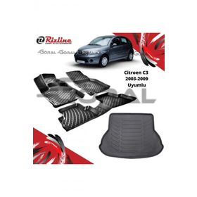 Rizline Citroen C3 2003-2009 Uyumlu Paspas ve Bagaj Havuzu Set