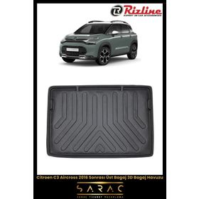 Rizline Citroen C3 Aircross 2016 Sonrası 3D Üst Bagaj Havuzu