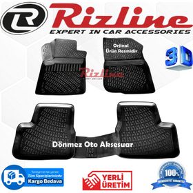 Rizline Citroen C3 Hb 2010 2015 Siyah 3D Havuzlu Paspas