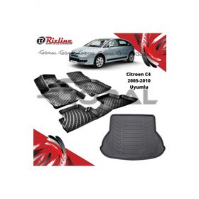 Rizline Citroen C4 2005-2010 Uyumlu Paspas ve Bagaj Havuzu Set