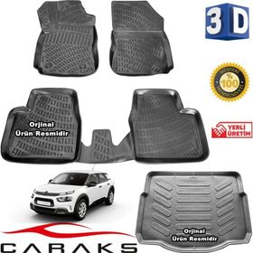Rizline Citroen C4 Cactus 2015-2020 Arası 3D Havuzlu Paspas ve 3D Bagaj Havuzu