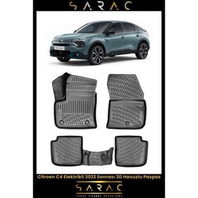 Rizline Citroen C4 Elektrikli 2022 Model 3D Havuzlu Paspas