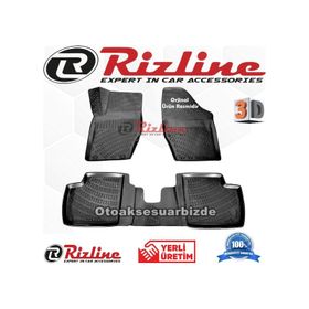 Rizline Citroen C4 HB 2004 - 2010 Arası Siyah 3D Havuzlu Paspas