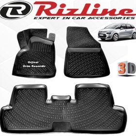 Rizline Citroen C4 Picasso 2013 - 2020 Arası Siyah 3D Havuzlu Paspas
