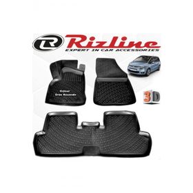 Rizline Citroen C4 Picasso 2013 - 2020 Arası Siyah 4 Parça Set 3D Havuzlu Paspas