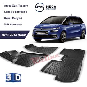Rizline Citroen C4 Picasso 2013 3D Havuzlu Paspas