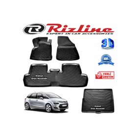 Rizline Citroen C4 Picasso 2013 Sonrası 3D Paspas Bagaj Havuzu