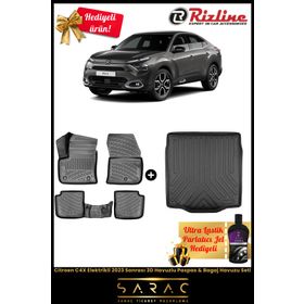 Rizline Citroen C4X Elektrikli 2023 Sonrası 3D Havuzlu Paspas