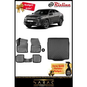 Rizline Citroen C4X Elektrikli 2023 Sonrası 3D Havuzlu Paspas