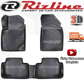 Rizline Citroen C5 2001-2007 Arası Siyah 3D Havuzlu Paspas