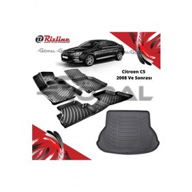 Rizline Citroen C5 2008 ve Sonrası Paspas ve Bagaj Havuzu Set