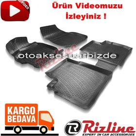 Rizline Citroen Elysee 2012 2019 Siyah 3D Havuzlu Paspas