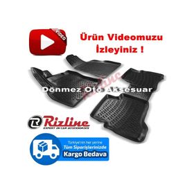 Rizline Citroen Nemo 2008 - 2019 Arası Siyah 3D Havuzlu Paspas