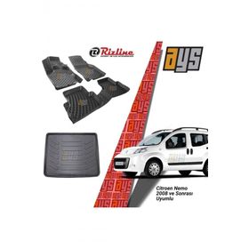 Rizline Citroen Nemo 2008 Sonrası 3D Havuzlu Paspas + Bagaj Havuzu