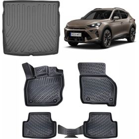 Rizline Cupra Formentor 2024 ve Sonrası Siyah 3D Havuzlu Paspas ve Üst Konum Bagaj Havuzu Set