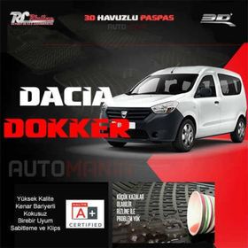 Rizline Dacia Dokker Siyah 3D Havuzlu Paspas