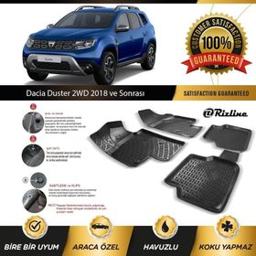 Rizline Dacia Duster 2WD 2018 Sonrası 3D Havuzlu Paspas