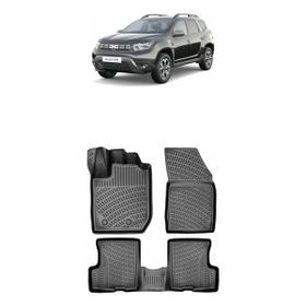 Rizline Dacia Duster 4WD 2023 Sonrası Siyah 3D Havuzlu Paspas