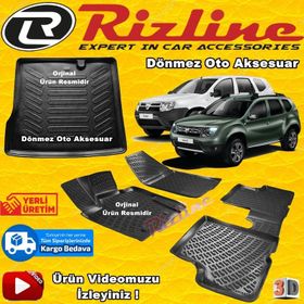 Rizline Dacia Duster 4x2 2010 2017 Siyah 3D Havuzlu Paspas