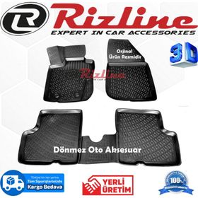 Rizline Dacia Duster 4x4 2010 2017 Siyah 3D Havuzlu Paspas
