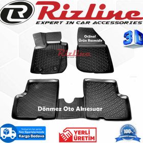 Rizline Dacia Duster 4x4 2010 2017 Siyah 3D Havuzlu Paspas